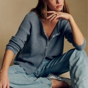 Women's Blue Cardigan Sweater